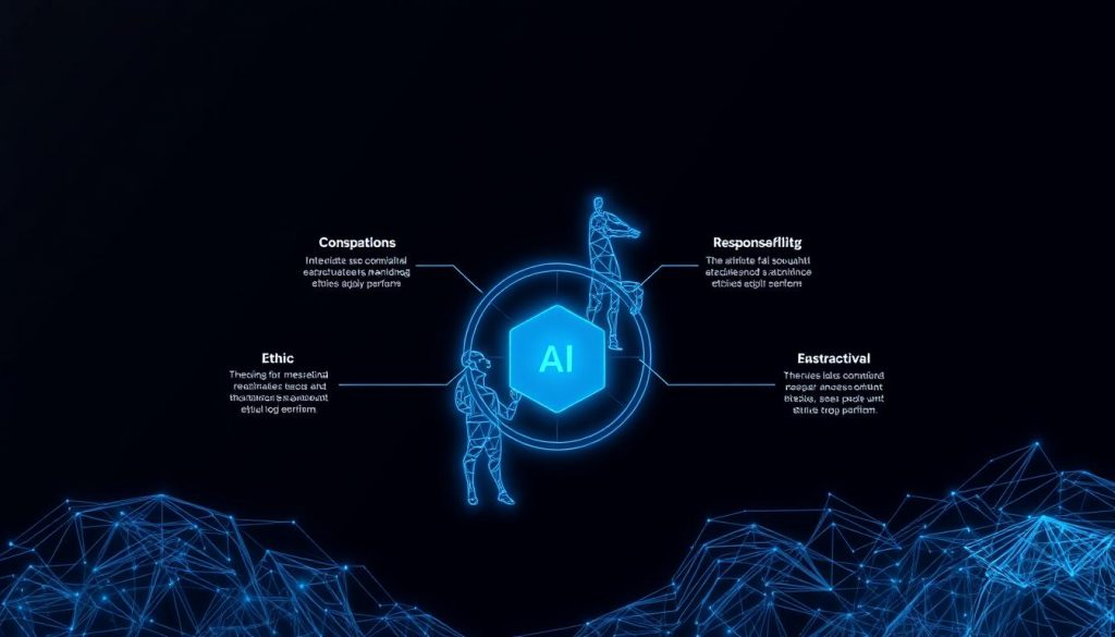 Визуализация концепции ответственного ИИ в контексте Llama 3 от Meta